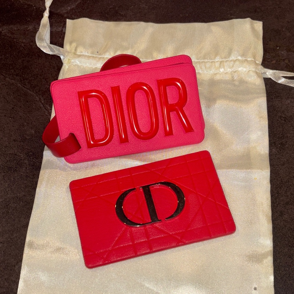Dior mirror & luggage tag